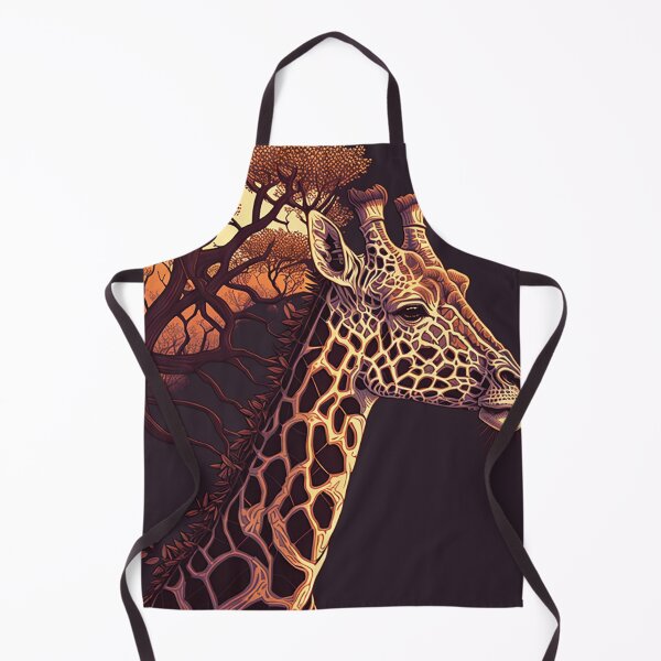 Item preview, Savannah Highness: Giraffe Profile & Twilight Acacia Silhouette designed and sold by PaintbrushPlace.