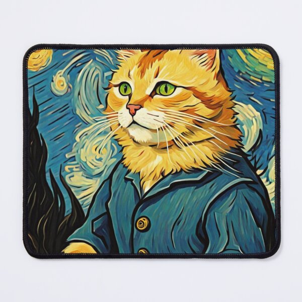 Item preview, farmer cat van gogh style designed and sold by tearbytea.