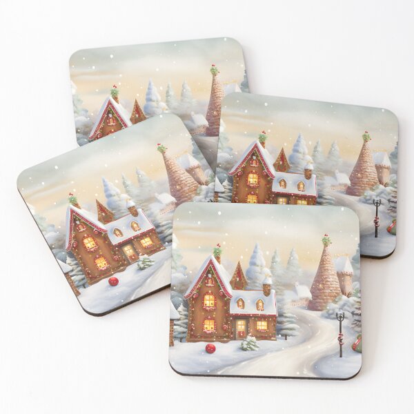 Item preview, Gingerbread Dreams, Style: watercolor print, Festive scene, Memorable sweetness. designed and sold by MeawExoplanet.