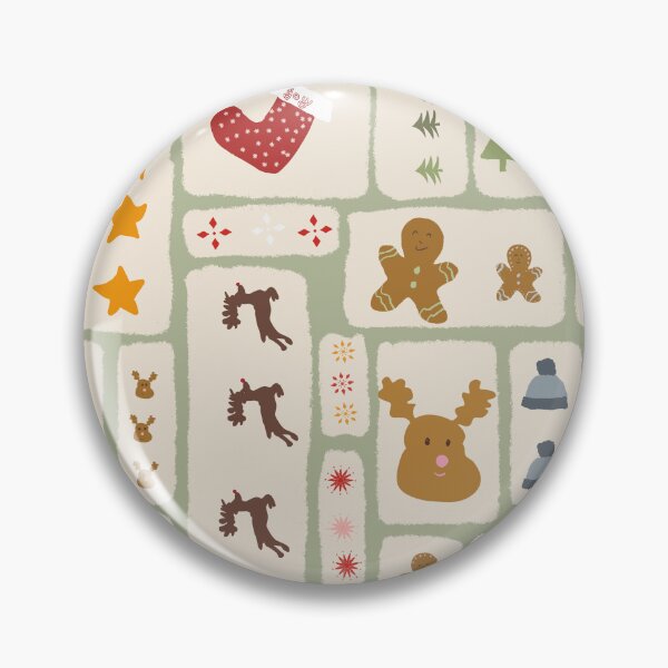 Item preview, Christmas Festive Tile Pattern on green designed and sold by JanetMGraham.