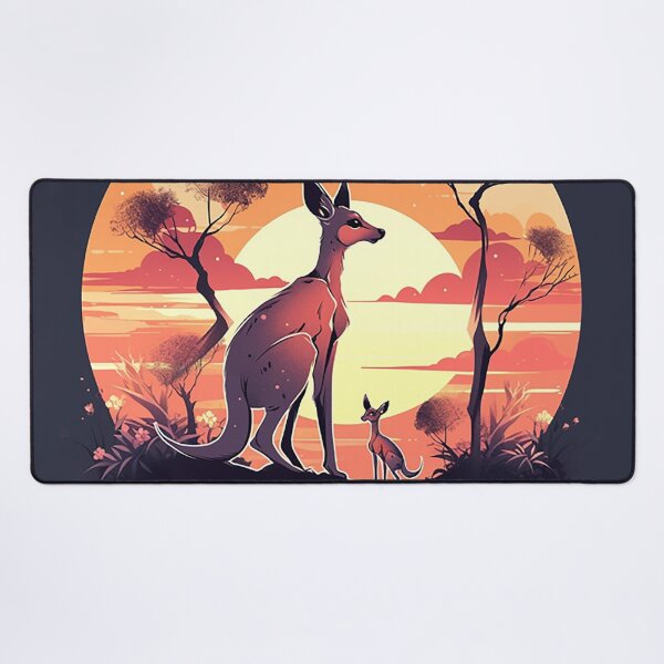 Item preview, Outback Embrace: Kangaroo Silhouette & Australian Sunset designed and sold by PaintbrushPlace.