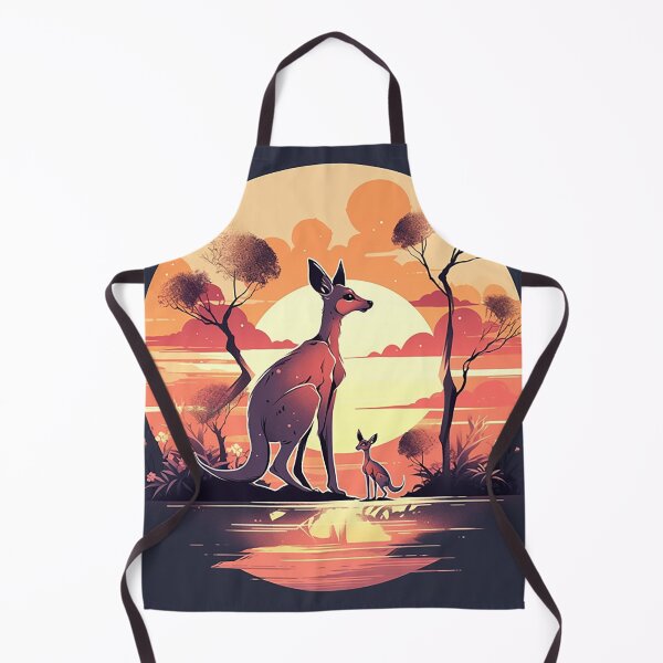 Item preview, Outback Embrace: Kangaroo Silhouette & Australian Sunset designed and sold by PaintbrushPlace.