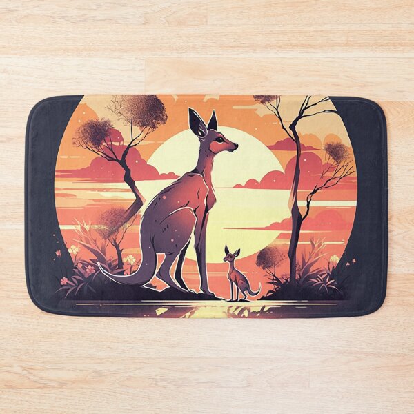 Item preview, Outback Embrace: Kangaroo Silhouette & Australian Sunset designed and sold by PaintbrushPlace.