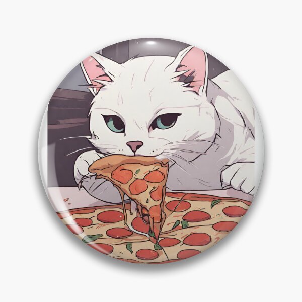 Item preview, Cat Eating Pizza designed and sold by Rukyta.