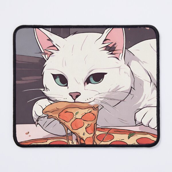 Item preview, Cat Eating Pizza designed and sold by Rukyta.
