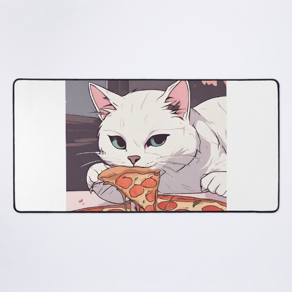 Item preview, Cat Eating Pizza designed and sold by Rukyta.
