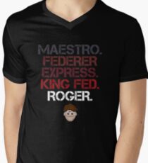 Maestro Federer Express King Fed Roger Men's V-Neck T-Shirt