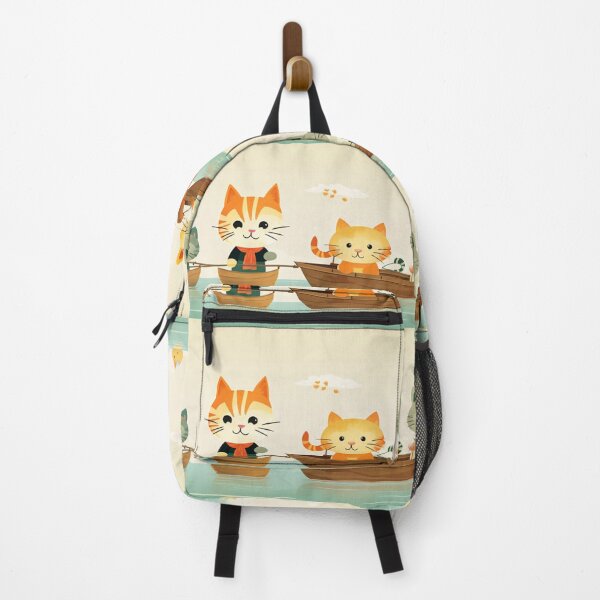 Item preview, Adorable cat family cruising, cute cat, pastel colors designed and sold by Darda-art.