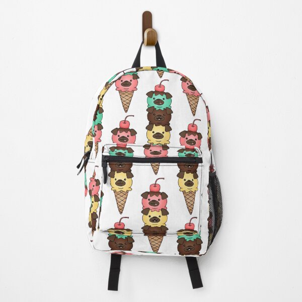 Item preview, Pug Ice Cream Cone Pattern designed and sold by PrintsbyCass.