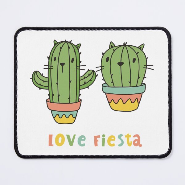 Item preview, Love fiesta Two Cactus Cat Faces - Cute Funny Kawaii Cactus designed and sold by Pritam chamiyal.