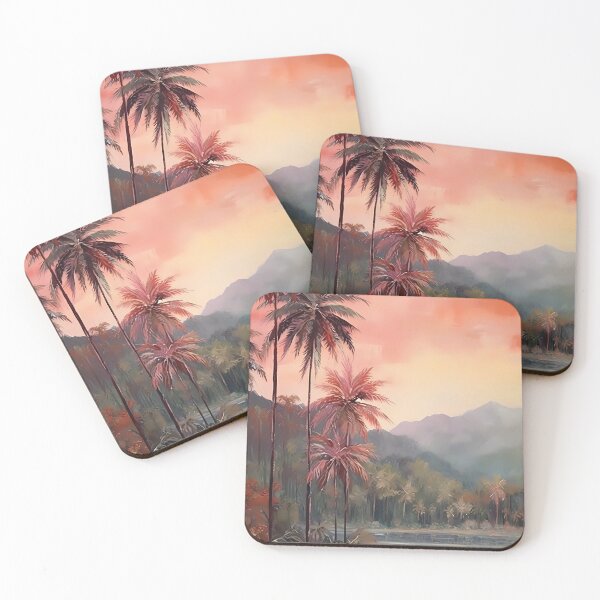 Item preview, A Tropical Art of Palm Trees and Lake designed and sold by Bomba Visual.