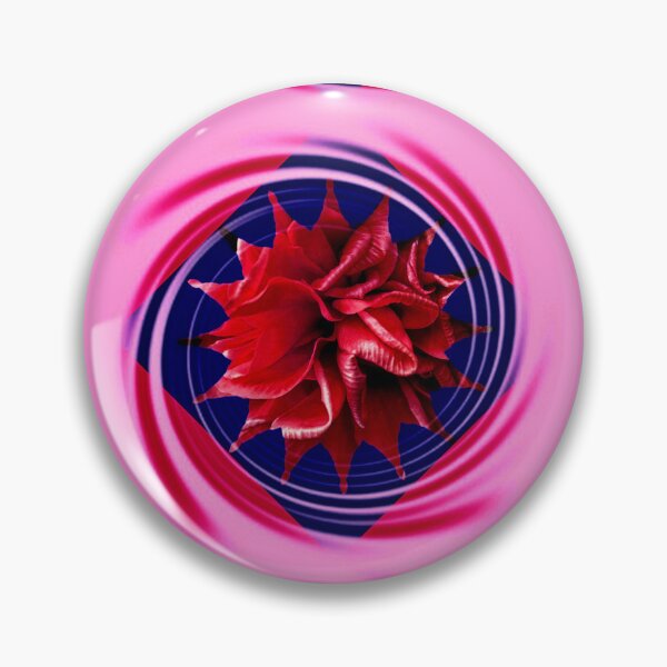 Item preview, Red Rose flower with navy pink trim by Iritof designed and sold by iritof.