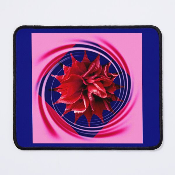 Item preview, Red Rose flower with navy pink trim by Iritof designed and sold by iritof.