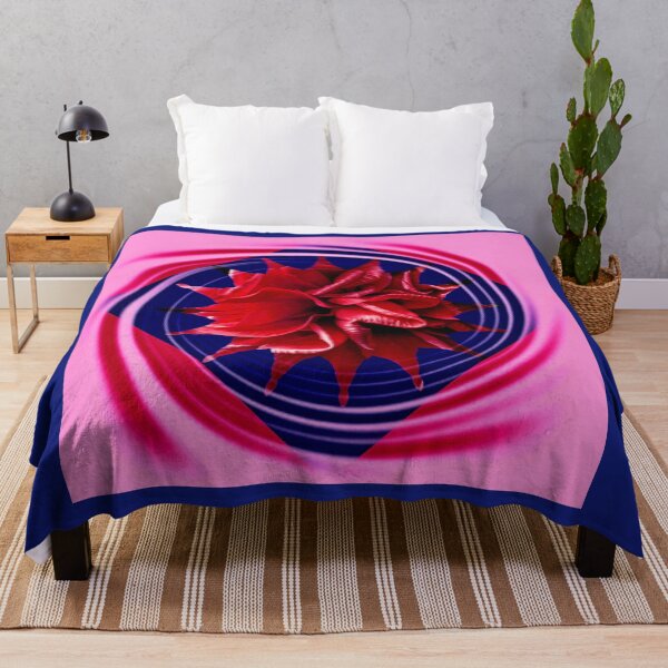 Item preview, Red Rose flower with navy pink trim by Iritof designed and sold by iritof.