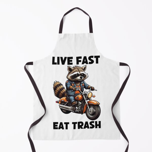 Item preview, Live Fast Eat Trash, Eat Trash Do Crime, Racoon Ride a Motorcycle, Funny Raccoon designed and sold by Porcupine Tees ⭐⭐⭐⭐⭐.