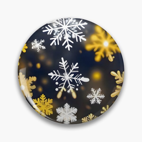 Item preview, Holiday Snow Flakes, White, Gold And Joy designed and sold by PlanetMarker.