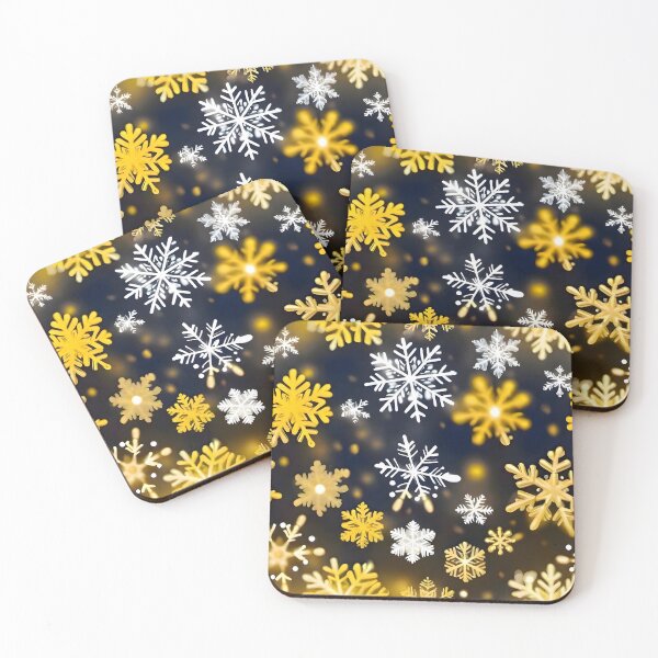Item preview, Holiday Snow Flakes, White, Gold And Joy designed and sold by PlanetMarker.