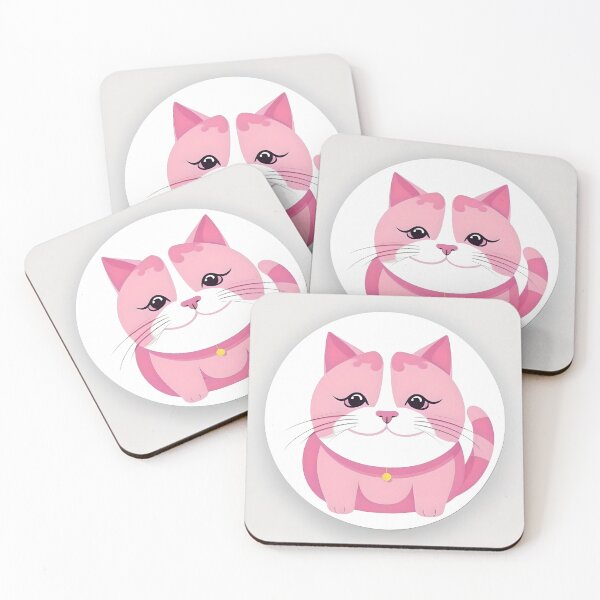 Artikelvorschau, Kräftige rosa Katze entworfen und verkauft von WildLadyWood.
