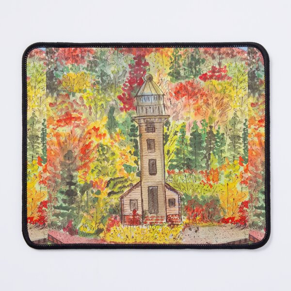 Item preview, Grand Island east Channel lighthouse,  lake superior, USA  designed and sold by Kiruthikaarts.