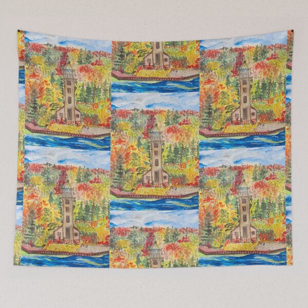 Item preview, Grand Island east Channel lighthouse,  lake superior, USA  designed and sold by Kiruthikaarts.