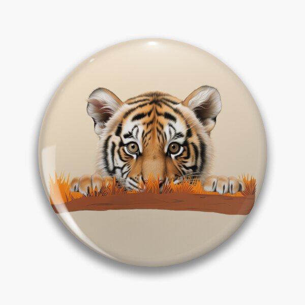 Item preview, Baby tiger furtive glance in the savannah designed and sold by Astralia.
