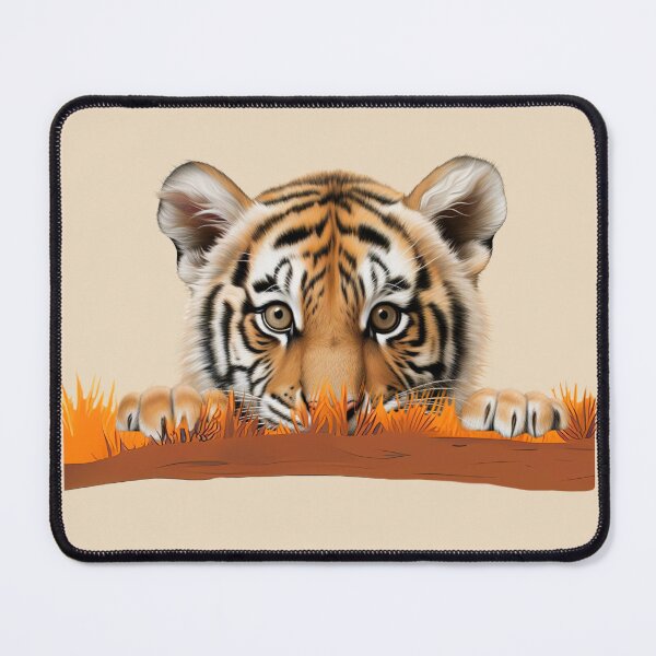 Item preview, Baby tiger furtive glance in the savannah designed and sold by Astralia.