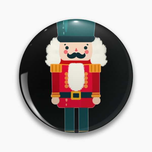 Item preview, Red and Green Christmas Nutcracker Toy Soldier Graphic Art - Black Background designed and sold by Star-Fragment.