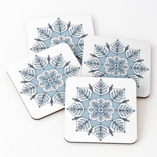 Item preview, Poinsettia Mandala - Snow, Sky, Dusk designed and sold by Irene Estelle.