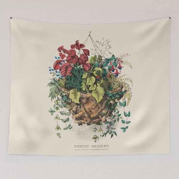 Item preview, Rustic Basket Antique Botanical Illustration designed and sold by Antiquated Art.