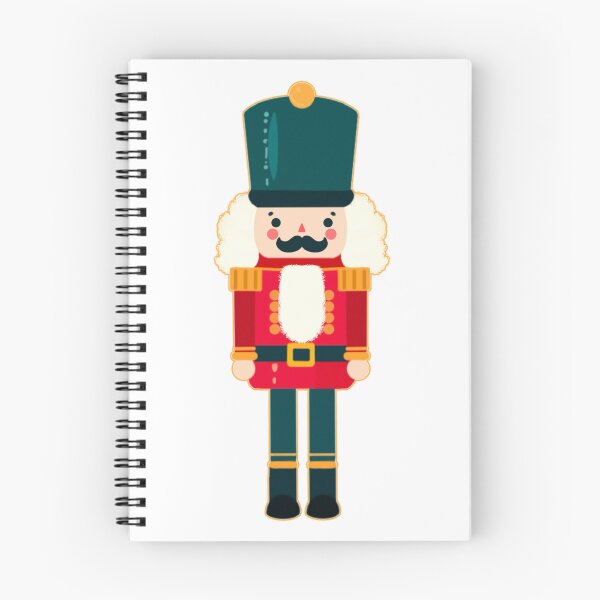 Item preview, Gold Outline of Red and Green Christmas Nutcracker Toy Soldier Graphic Art - White Background designed and sold by Star-Fragment.