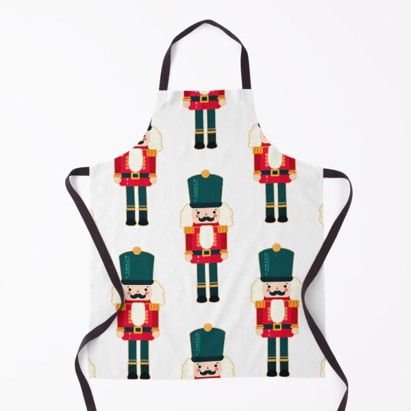 Item preview, Gold Outline of Red and Green Christmas Nutcracker Toy Soldier Graphic Art - White Background designed and sold by Star-Fragment.