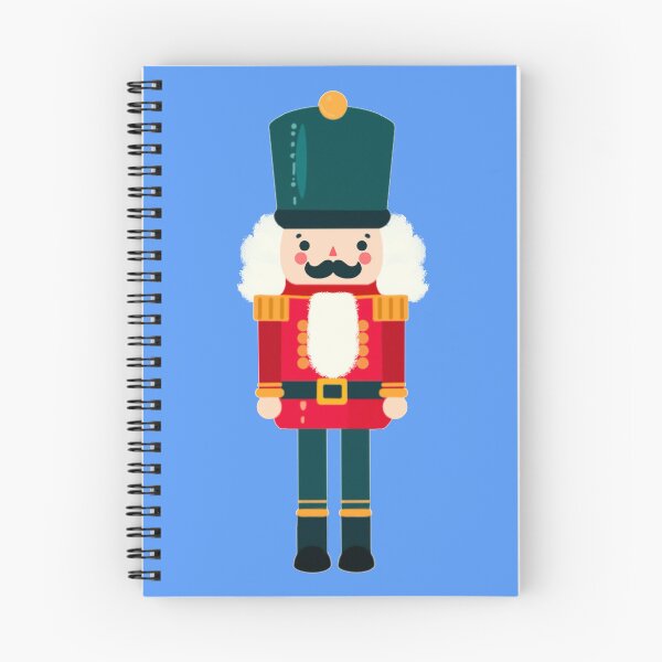 Item preview, Red and Green Christmas Nutcracker Toy Soldier Graphic Art - Light Blue Background designed and sold by Star-Fragment.