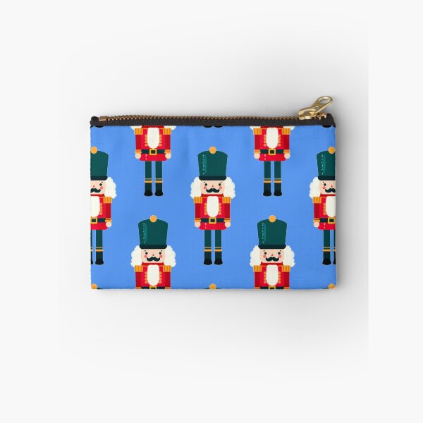 Item preview, Red and Green Christmas Nutcracker Toy Soldier Graphic Art - Light Blue Background designed and sold by Star-Fragment.