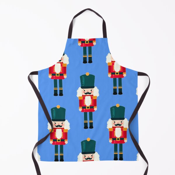 Item preview, Red and Green Christmas Nutcracker Toy Soldier Graphic Art - Light Blue Background designed and sold by Star-Fragment.