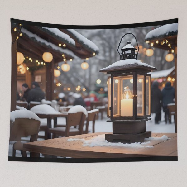 Item preview, Warm Holiday Lamp In The Snow designed and sold by PlanetMarker.