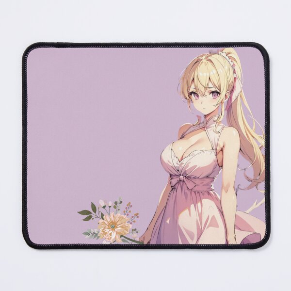 Item preview, Innocent Blond Anime Girl Holding Flowers | Charming Floral Delight designed and sold by Anime-Community.