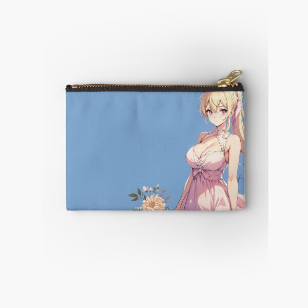 Item preview, Innocent Blond Anime Girl Holding Flowers | Charming Floral Delight designed and sold by Anime-Community.