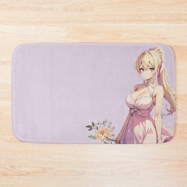 Item preview, Innocent Blond Anime Girl Holding Flowers | Charming Floral Delight designed and sold by Anime-Community.