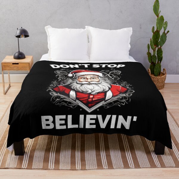 Item preview, Don't Stop Believin' Santa Claus Christmas designed and sold by Peculiarts.