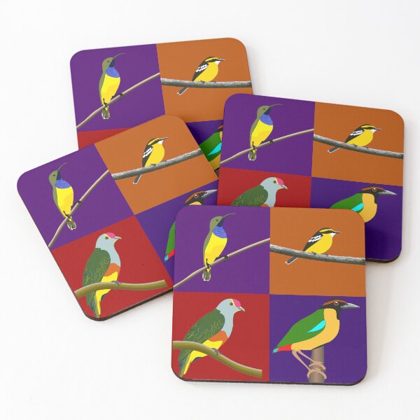 Item preview, Four yellow birds designed and sold by CairnsBirders.