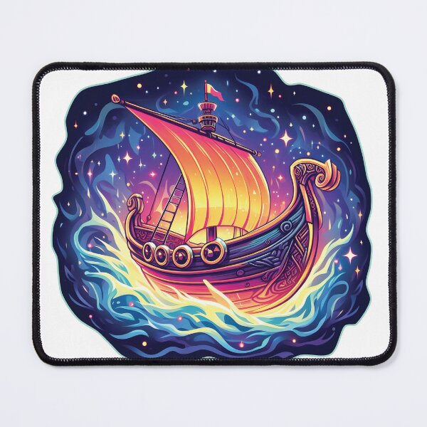 Item preview, magical viking nordic ship, ancient art designed and sold by sendalunar.