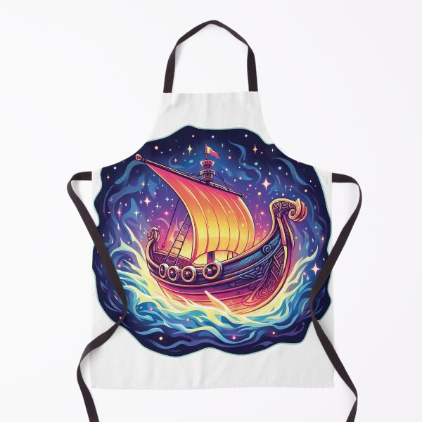 Item preview, magical viking nordic ship, ancient art designed and sold by sendalunar.