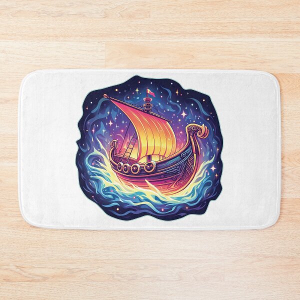 Item preview, magical viking nordic ship, ancient art designed and sold by sendalunar.