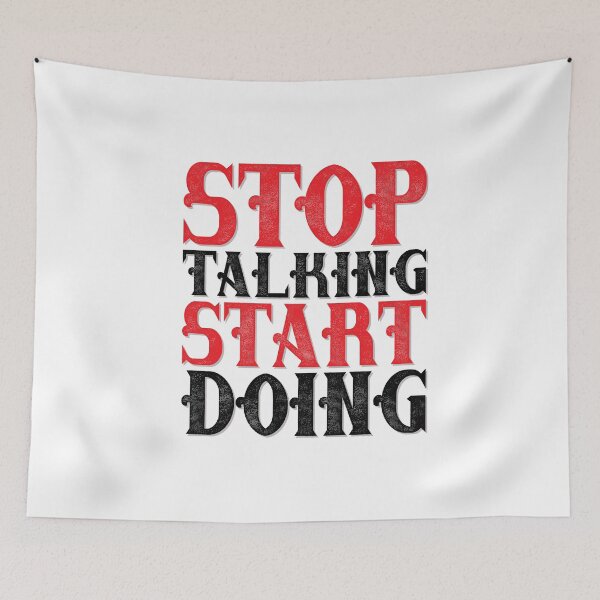 Item preview, Trendy Stop Talking Start Doing!! Graphic Costume Women Men T-Shirt Unisex Softstyle / Gift for her / Gift for him / Gift for mom / Gift for dad designed and sold by Couple style pattern.