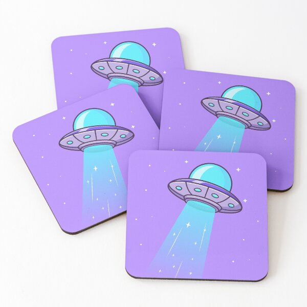 Item preview, UFO Spaceship Flying in Space Cartoon Vector Icon Illustration designed and sold by hjian8219.