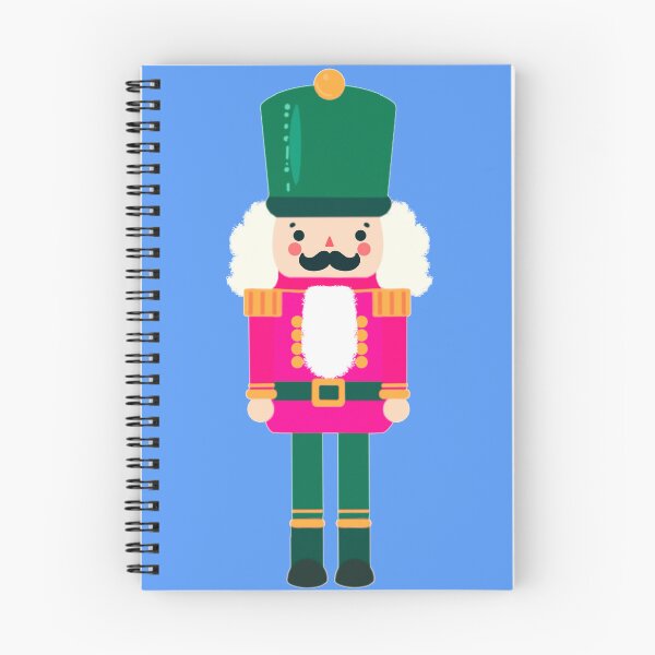 Item preview, Pink and Green Christmas Nutcracker Toy Soldier Graphic Art - Light Blue Background designed and sold by Star-Fragment.