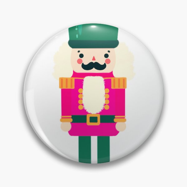 Item preview, Pink and Green Christmas Nutcracker Toy Soldier Graphic Art - White Background designed and sold by Star-Fragment.