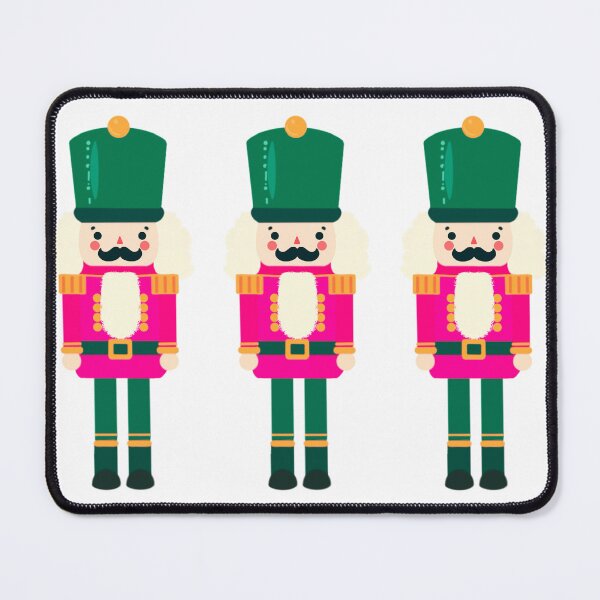 Item preview, Pink and Green Christmas Nutcracker Toy Soldier Graphic Art - White Background designed and sold by Star-Fragment.