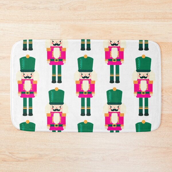 Item preview, Pink and Green Christmas Nutcracker Toy Soldier Graphic Art - White Background designed and sold by Star-Fragment.