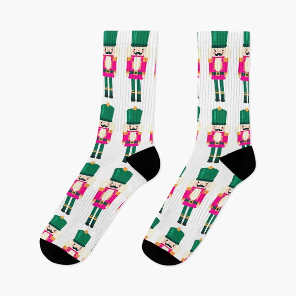 Item preview, Pink and Green Christmas Nutcracker Toy Soldier Graphic Art - White Background designed and sold by Star-Fragment.